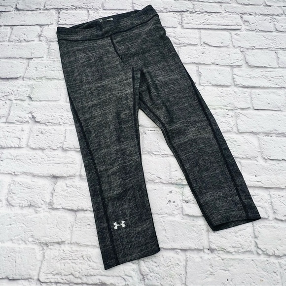 Under Armour Pants - Under Armour Compression Heat Gear Crop Leggings Medium Grey Yoga Athletis Casua